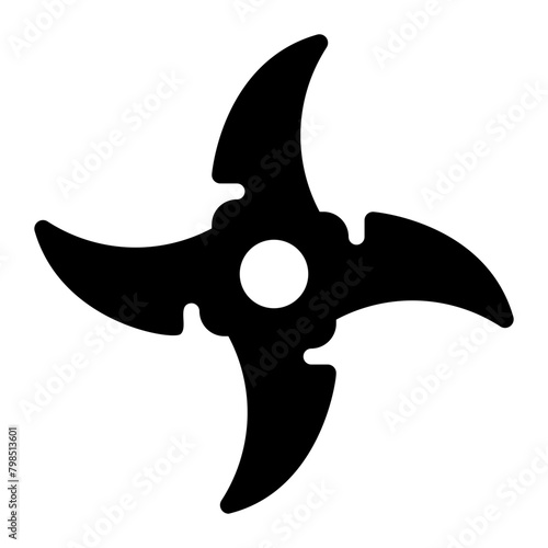 Принти на полотні shuriken glyph icon
