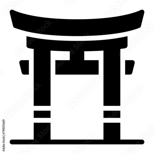 torii gate glyph icon
