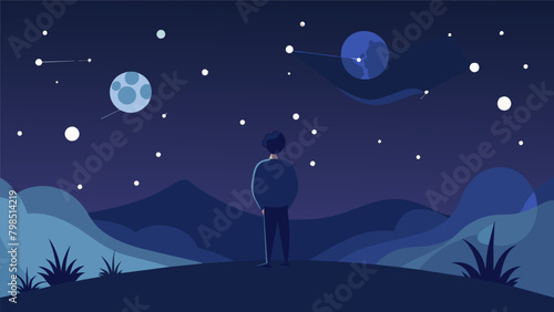 As the constellations shift and move throughout the night I cant help but ponder the impermanence of life and the fleeting moments we have under the. Vector illustration