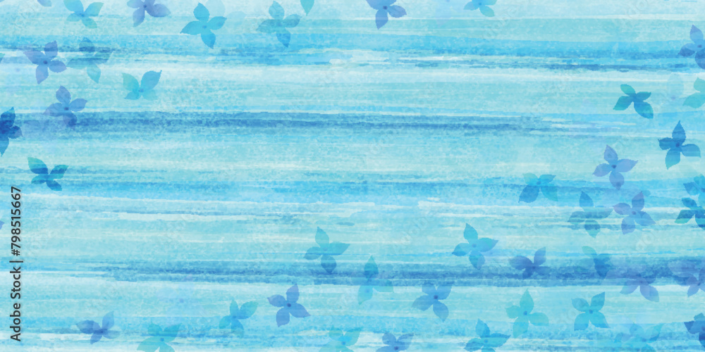 Obraz premium アジサイ 梅雨 花 背景 