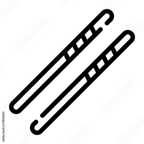 sticks line icon