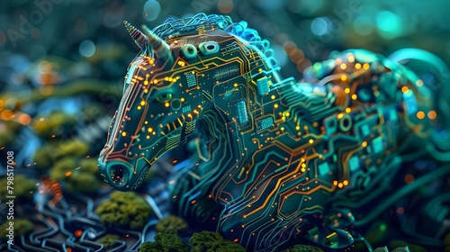 Trojan Horse GPU A ZentangleInspired Gaming PC Design with Biopunk Cryptid Anatomy