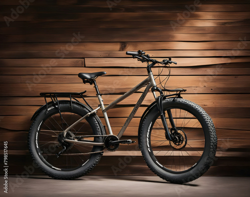 A rugged off road bicycle with thick tires