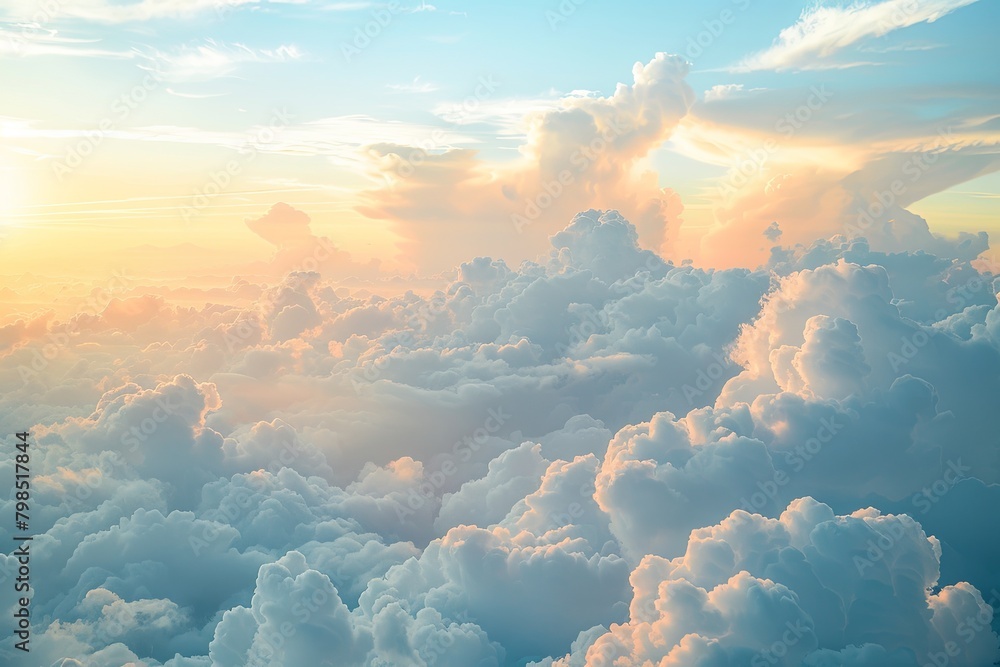 High Altitude Bliss: Morning Serenity Above Heavenly Cloudscape