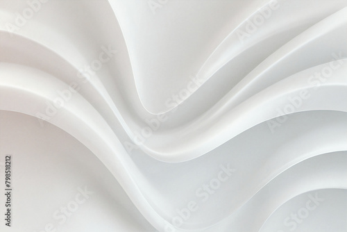 Smooth white waves background 