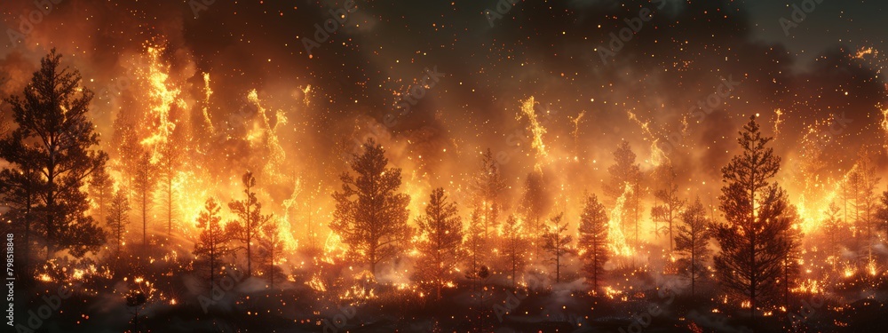 Wildfire near Tech City Managed by AI Firefighting Drones and Robots - A Futuristic Scenario Wildfire near Tech City Managed by AI Firefighting Drones and Robots - A Futuristic Scenario