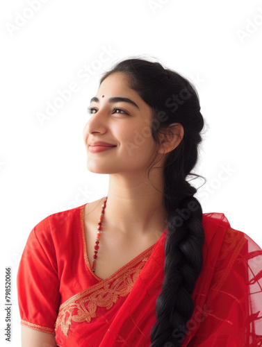 Causal style indian young lady woman transparent background