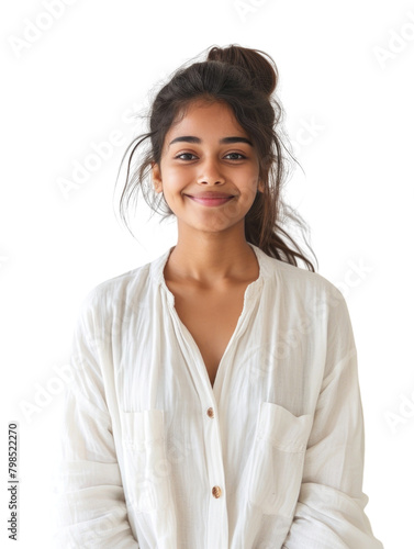 Causal style indian young lady woman  transparent background © PNG Lab