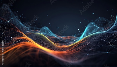  Modern digital abstract 3D background. .Can be used in the description of network abilities, technological processes, digital storages, science, education, etc. Copy space. 