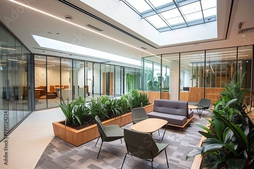 Unlocking Modern Office Aesthetics: The Power of Natural Light, Skylights, and Glass Partitions © Michael
