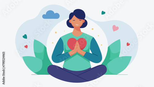 The the encourages the patient to practice selfcompassion and embrace imperfection rather than striving for perfection.. Vector illustration