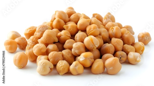Chickpeas on a white background ai generated 