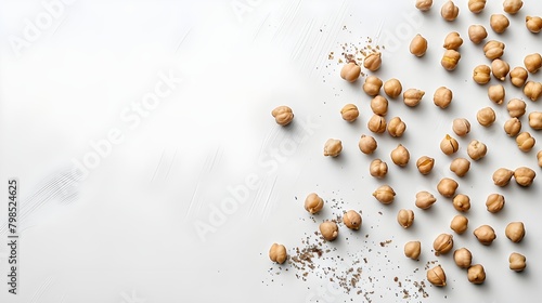 Chickpeas on a white background  ai generated 