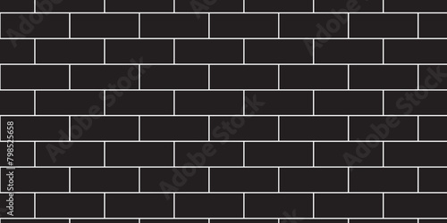 Black brick wall background. Architecture construction stone block brick wallpaper. seamless building cement concrete wall grunge background. 