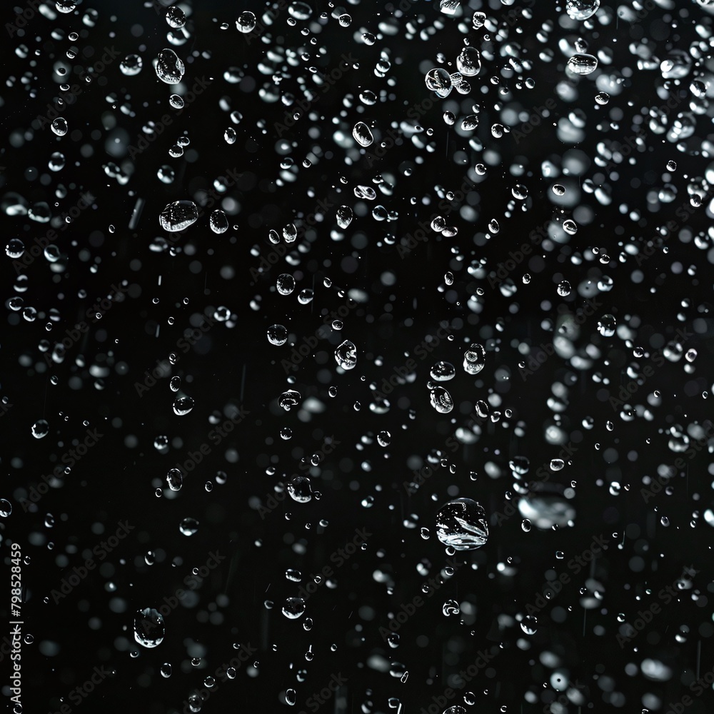 Texture of rain and fog on a black background overlay effect, Abstract splashes of Rain and Snow Overlay Freeze motion of white particles on black background Texture of rain and fog on a black background overlay effect, Abstract splashes of Rain and Snow Overlay Freeze motion of white particles on black background