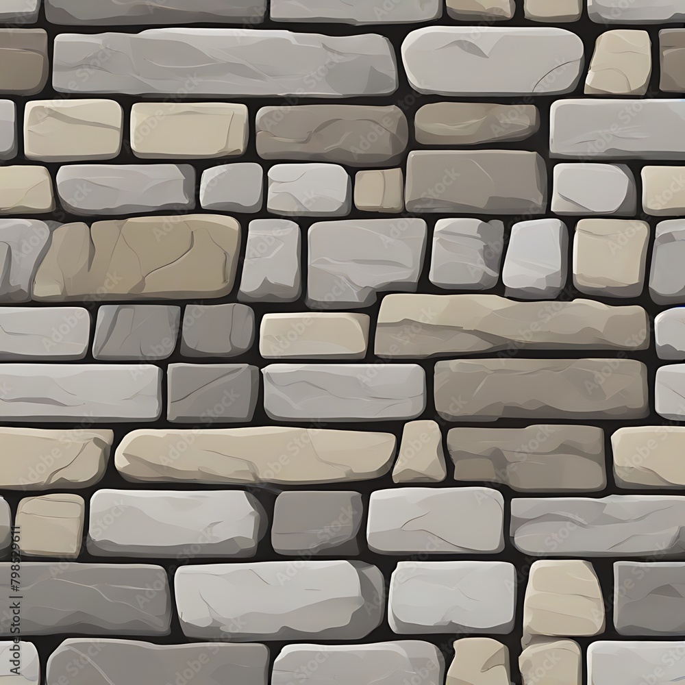Fototapeta premium Faux Stone Wall Seamless Texture Timeless Illusion