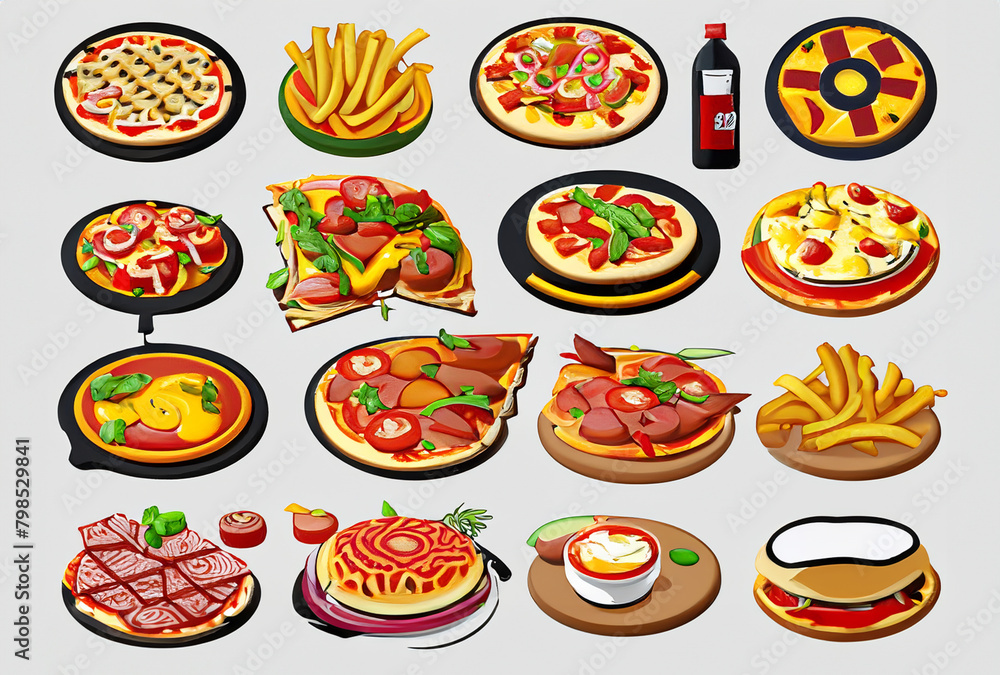 Fast food, street food 3d Fast food, street food 3d