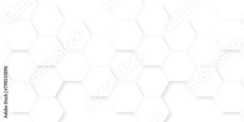 Abstract background with hexagons Abstract hexagon polygonal pattern background vector. seamless bright white abstract honeycomb background.  