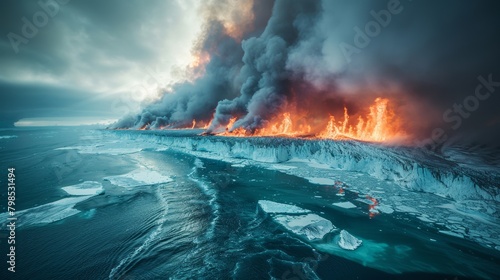 Arctic Heatwave, Wildfires, Glaciers Melting - Climate Crisis photo