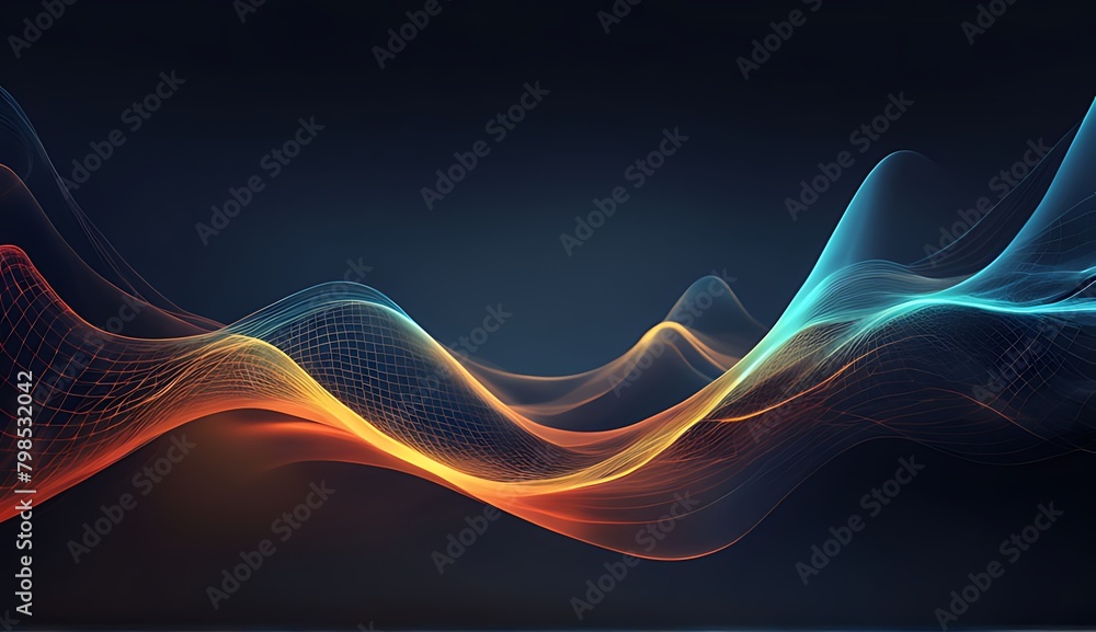 Naklejka premium Modern digital abstract 3D background. .Can be used in the description of network abilities, technological processes, digital storages, science, education, etc. Copy space.