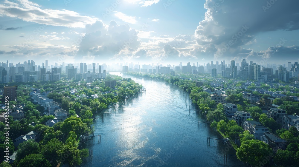 Advanced Water Management System in Coastal Urban Setting: Smart Canals and Floodgates to Prevent Sea Level Rise Flooding - Technology, Innovation, Urban Planning, Climate Change Adaptation