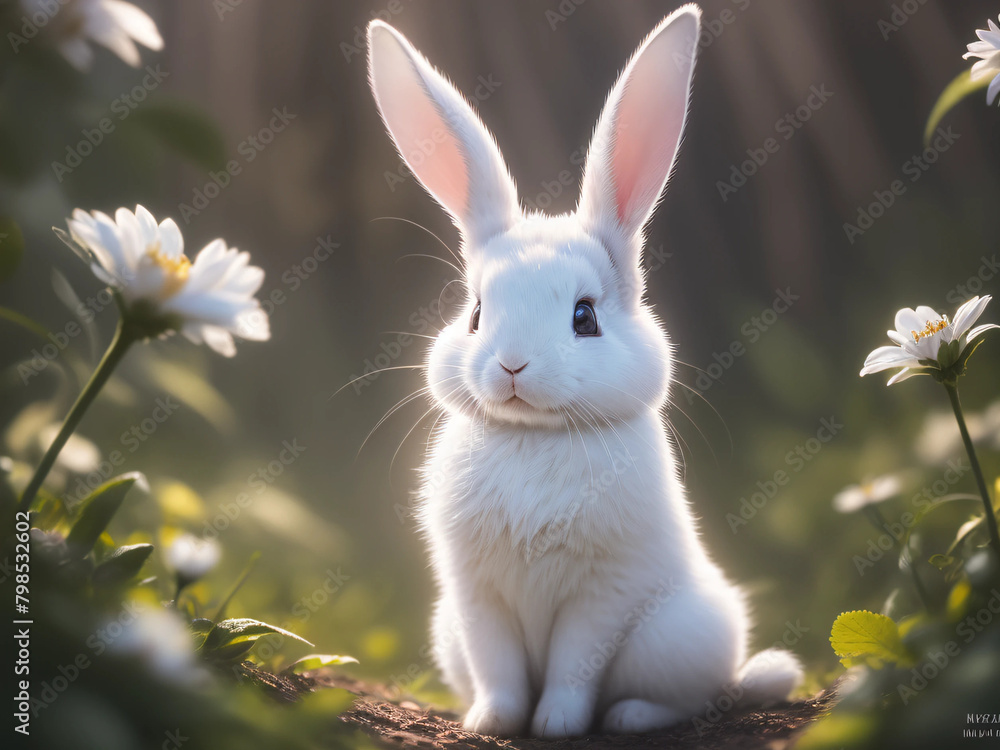 white rabbit on the grass white rabbit on the grass