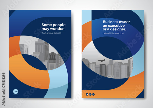 Template vector design for Brochure, AnnualReport, Magazine, Poster, Corporate Presentation, Portfolio, Flyer, infographic, layout modern with color size A4, Front and back, Easy to use.