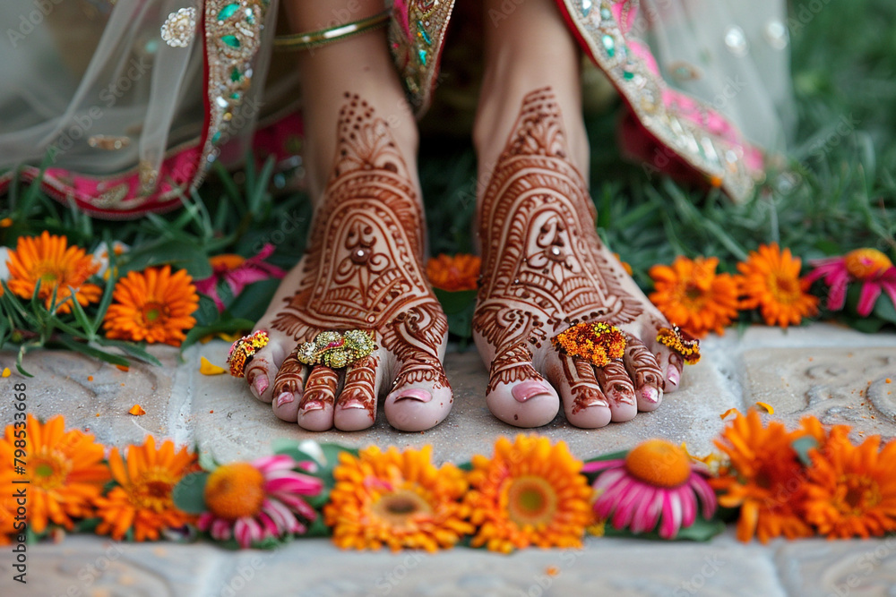 henna /mehndi on feet