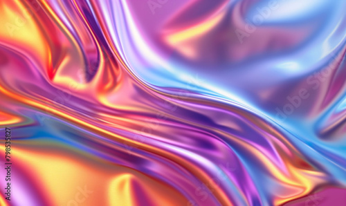 Abstract metallic holographic background, Vivid Color Stunning Holographic colored background. Abstract colorful liquid
