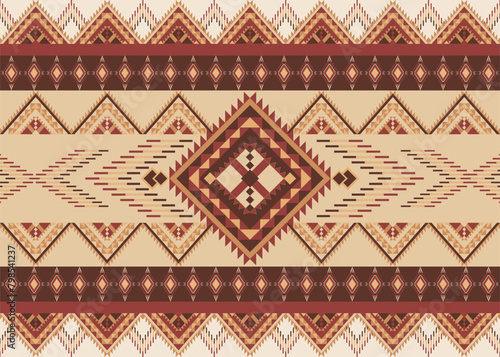 Ethnic seamless pattern. Tribal aztec ornamental abstract design background. Boho chic style.