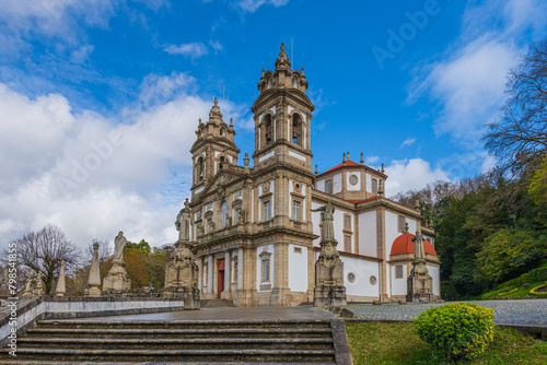 Braga, Portugal. The Sanctuary of Bom Jesus do Monte. It's located on the hill ,overlooking the city of Braga and inscribed as a UNESCO World Heritage Site.