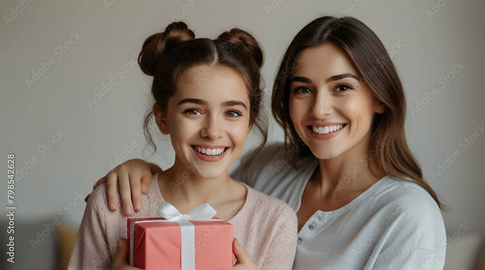 mother and baby with smiling face on mother day. Generative. Ai mother and baby with smiling face on mother day. Generative. Ai