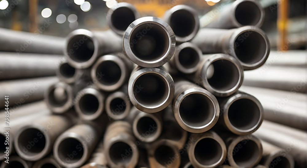 Closeup of Stacks of stainless steel pipes in background , metallurgical industry backdrop concept image, Closeup of Stacks of stainless steel pipes in background , metallurgical industry backdrop concept image,
