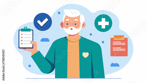 An elderly man carefully comparing different insurance plans to make sure he has enough coverage for his medical needs and retirement plans.
