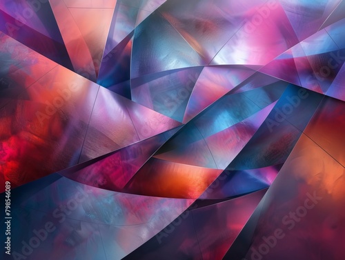Colorful abstract background with geometric shapes.
