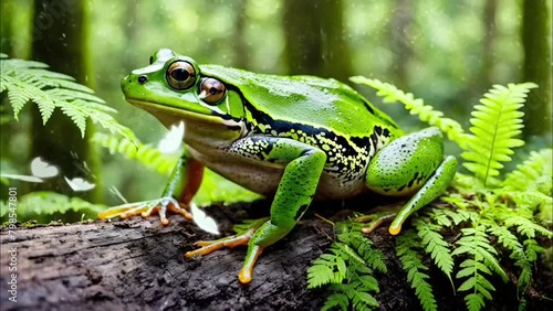 frog in tropical forest photo