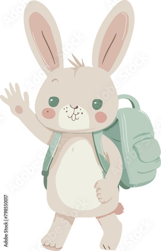 Backpack Bunny's School Adventure