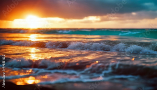 landscape sea sea turquoise sunset Beautiful rainbow