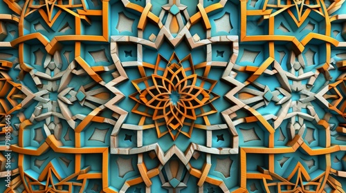 Intricate 3D mandala with mesmerizing depth and symmetry