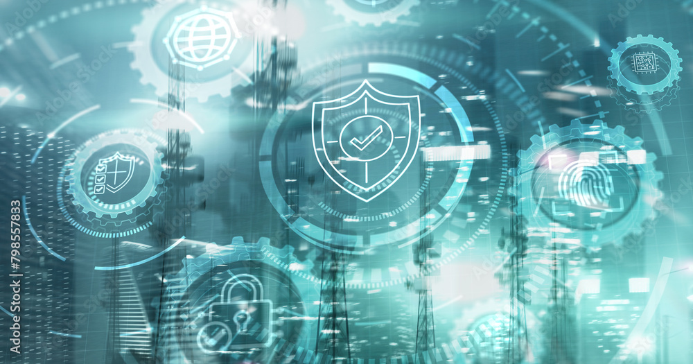 Inscription Cyber Security Protection Technology Concept. Internet safety Inscription Cyber Security Protection Technology Concept. Internet safety