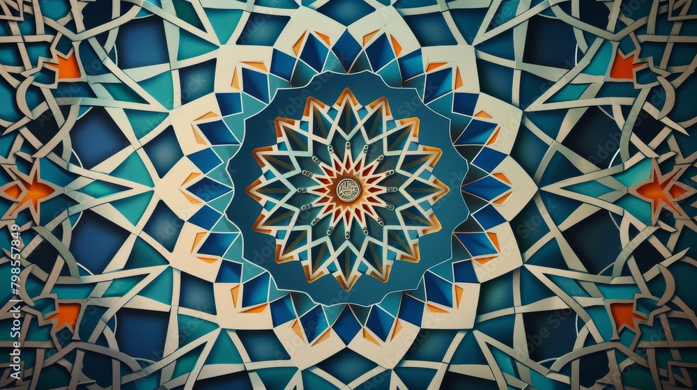 Intricate kaleidoscope pattern with mesmerizing symmetry Intricate kaleidoscope pattern with mesmerizing symmetry