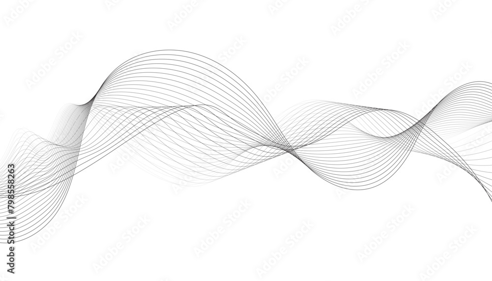 Modern wave line background. Abstract flowing line patterns. Black lines on white background. Wavy stripes on white isolated background. Modern wave line background. Abstract flowing line patterns. Black lines on white background. Wavy stripes on white isolated background.