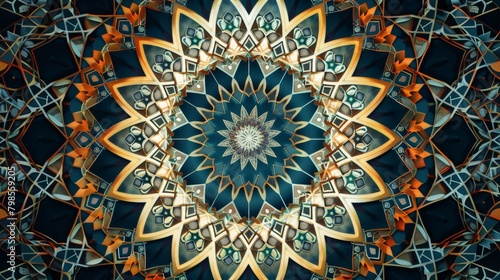 Intricate kaleidoscope of geometric patterns