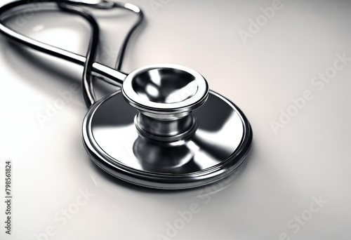stethoscope on white background Detail image
