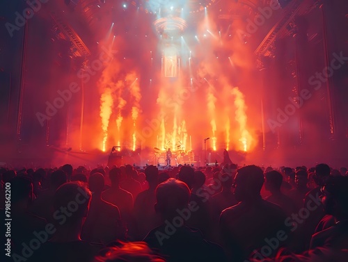 Energetic Concert Experience with Captivated Audience and Dynamic Light