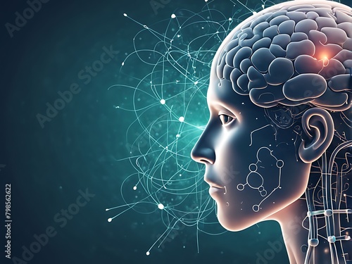 Education, science and medical abstract background, Generate AI 