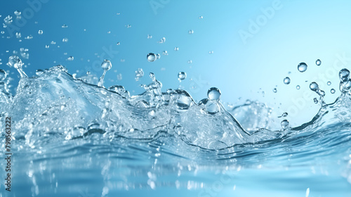 fresh water splash drop bubble clean and its color sky blue and there feel so better with sea ocean background