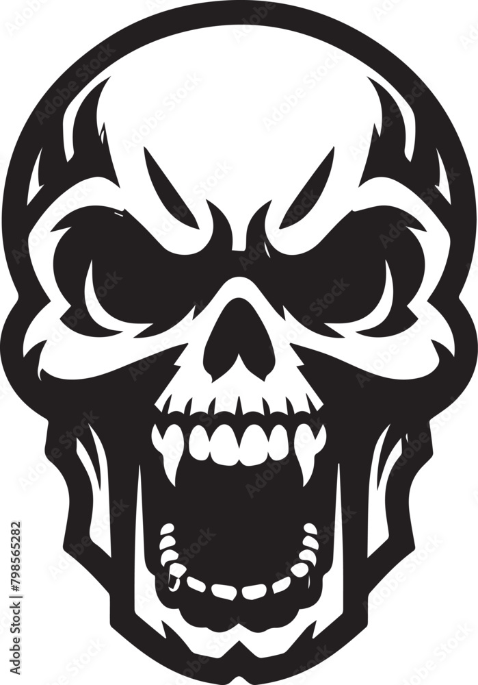 Fototapeta premium evil skull isolated on white background