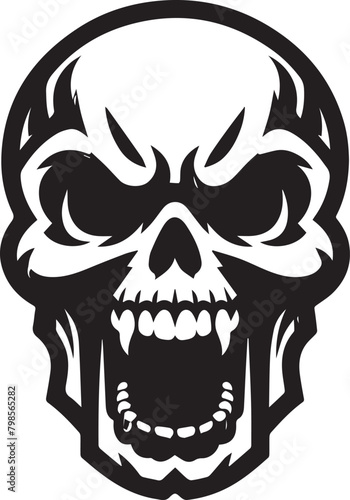  evil skull isolated on white background