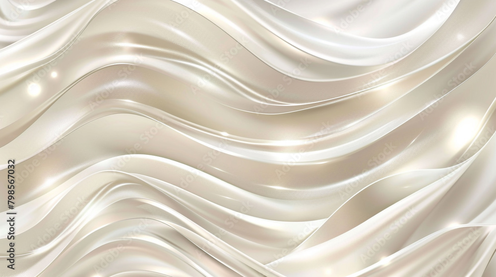 Luxurious Design Pearl White Minimal Wave Vector Background. Luxurious Design Pearl White Minimal Wave Vector Background.